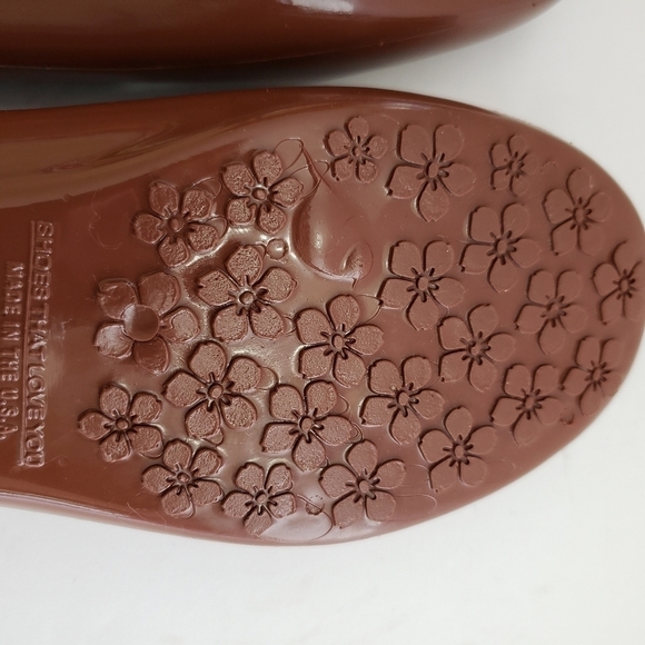 Oka B Brown Jelly Round Toe Ballet Flats Slip On Size 7 EUC - Picture 7 of 9